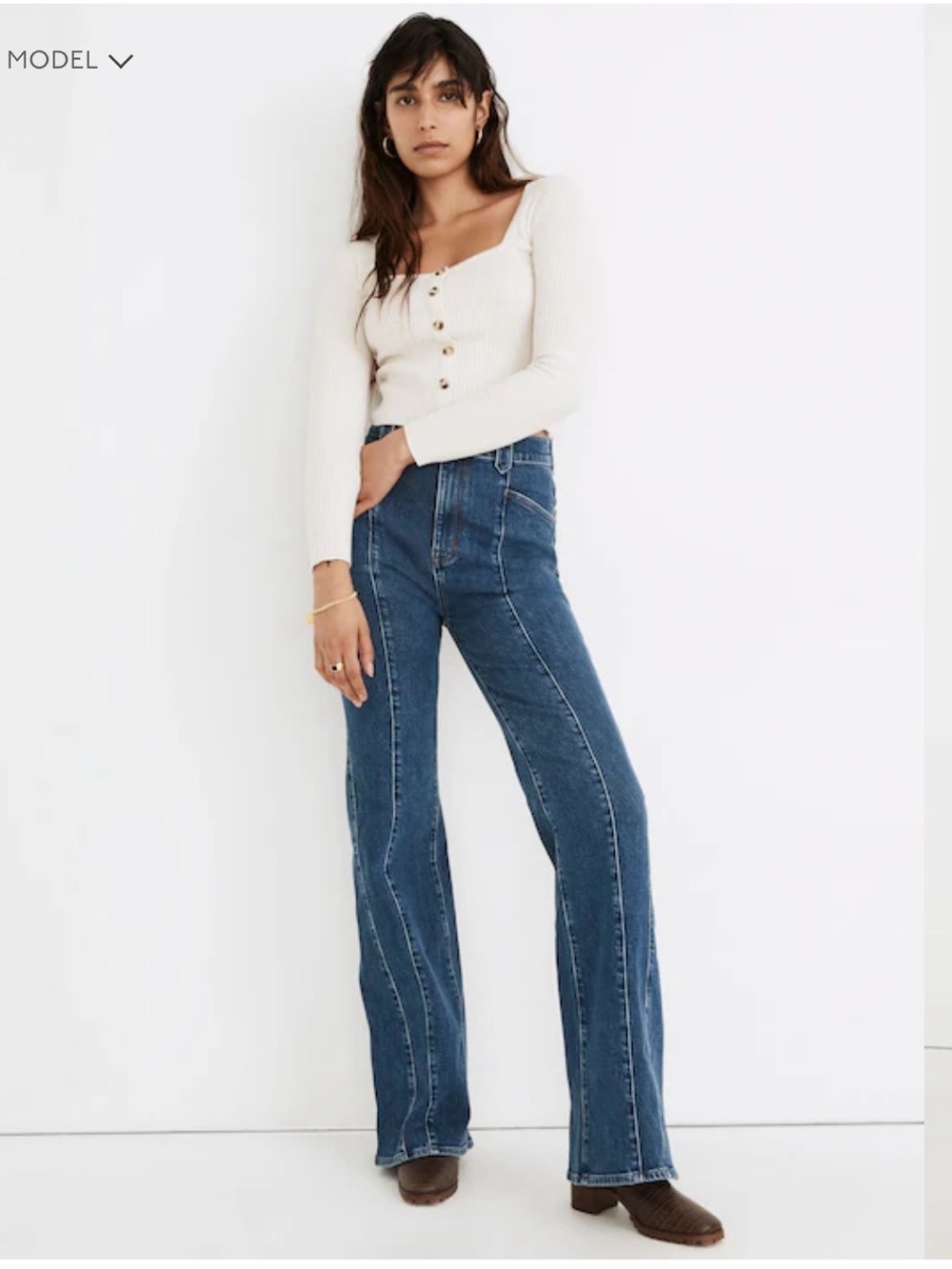 Madewell High Rise Flare Jeans Seamed Edition